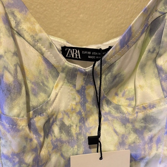 Zara White and Light Purple Floral Bodysuit - Picture 4 of 8